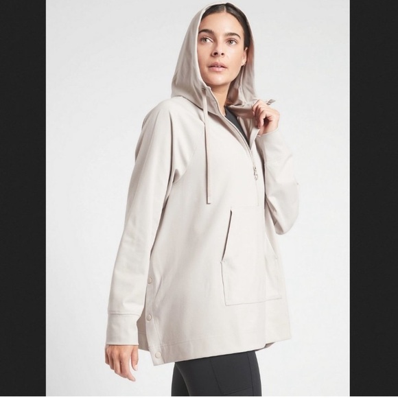 ATHLETA ABALONE GRAY GLACIER HANDKERCHIEF PONCHO small - Picture 3 of 14